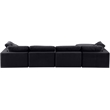 Meridian Furniture Comfy Black Velvet 5-Pc. Modular Sectional