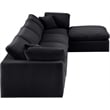 Meridian Furniture Comfy Black Velvet 5-Pc. Modular Sectional