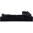 Meridian Furniture Comfy Black Velvet 7-Pc. Modular Sectional
