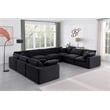 Meridian Furniture Comfy Black Velvet 8-Pc. Modular Sectional