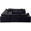 Meridian Furniture Comfy Black Velvet 8-Pc. Modular Sectional