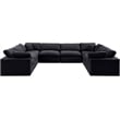Meridian Furniture Comfy Black Velvet 8-Pc. Modular Sectional