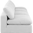Meridian Furniture Comfy White Linen Textured Fabric 4-Pc. Modular Sofa