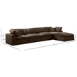 Meridian Furniture Comfy Brown Velvet 5-Pc. Modular Sectional
