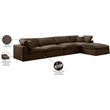 Meridian Furniture Comfy Brown Velvet 5-Pc. Modular Sectional