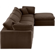Meridian Furniture Comfy Brown Velvet 5-Pc. Modular Sectional