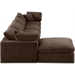 Meridian Furniture Comfy Brown Velvet 5-Pc. Modular Sectional