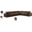 Meridian Furniture Comfy Brown Velvet 6-Pc. Modular Sectional