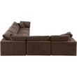 Meridian Furniture Comfy Brown Velvet 6-Pc. Modular Sectional
