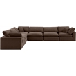 Meridian Furniture Comfy Brown Velvet 6-Pc. Modular Sectional