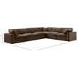 Meridian Furniture Comfy Brown Velvet 6-Pc. Modular Sectional