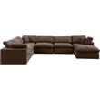 Meridian Furniture Comfy Brown Velvet 7-Pc. Modular Sectional