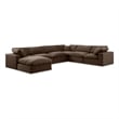 Meridian Furniture Comfy Brown Velvet 7-Pc. Modular Sectional