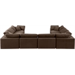 Meridian Furniture Comfy Brown Velvet 8-Pc. Modular Sectional
