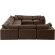 Meridian Furniture Comfy Brown Velvet 8-Pc. Modular Sectional