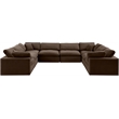 Meridian Furniture Comfy Brown Velvet 8-Pc. Modular Sectional