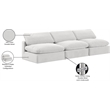 Meridian Furniture Comfy Cream Velvet 3-Pc. Modular Sofa