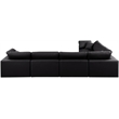 Meridian Furniture Comfy Black Vegan Leather 6-Pc. Modular Sectional