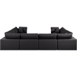 Meridian Furniture Comfy Black Vegan Leather 8-Pc. Modular Sectional