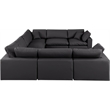 Meridian Furniture Comfy Black Vegan Leather 8-Pc. Modular Sectional