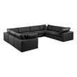 Meridian Furniture Comfy Black Vegan Leather 8-Pc. Modular Sectional