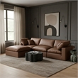 Meridian Furniture Comfy Brown Vegan Leather 4-Pc. Modular Sectional