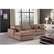 Meridian Furniture Comfy Brown Vegan Leather 4-Pc. Modular Sectional