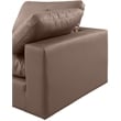 Meridian Furniture Comfy Brown Vegan Leather 5-Pc. Modular Sectional