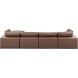 Meridian Furniture Comfy Brown Vegan Leather 5-Pc. Modular Sectional