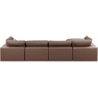 Meridian Furniture Comfy Brown Vegan Leather 5-Pc. Modular Sectional