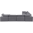 Meridian Furniture Comfy Grey Velvet 7-Pc. Modular Sectional