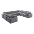 Meridian Furniture Comfy Grey Velvet 8-Pc. Modular Sectional