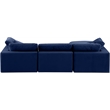 Meridian Furniture Comfy Navy Velvet 4-Pc. Modular Sectional