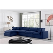 Meridian Furniture Comfy Navy Velvet 5-Pc. Modular Sectional