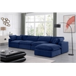 Meridian Furniture Comfy Navy Velvet 5-Pc. Modular Sectional