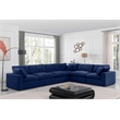 Meridian Furniture Comfy Navy Velvet 6-Pc. Modular Sectional