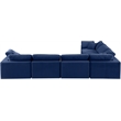 Meridian Furniture Comfy Navy Velvet 6-Pc. Modular Sectional