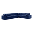 Meridian Furniture Comfy Navy Velvet 6-Pc. Modular Sectional