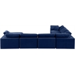 Meridian Furniture Comfy Navy Velvet 7-Pc. Modular Sectional