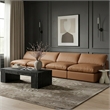 Meridian Furniture Comfy Cognac Vegan Leather 4-Pc. Modular Sofa