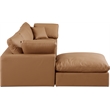 Meridian Furniture Comfy Cognac Vegan Leather 4-Pc. Modular Sectional