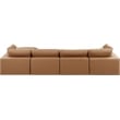 Meridian Furniture Comfy Cognac Vegan Leather 5-Pc. Modular Sectional