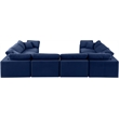 Meridian Furniture Comfy Navy Velvet 8-Pc. Modular Sectional