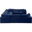 Meridian Furniture Comfy Navy Velvet 8-Pc. Modular Sectional
