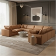Meridian Furniture Comfy Cognac Vegan Leather 8-Pc. Modular Sectional