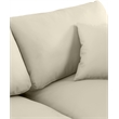 Meridian Furniture Comfy Cream Vegan Leather 3-Pc. Modular Sofa