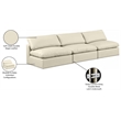 Meridian Furniture Comfy Cream Vegan Leather 3-Pc. Modular Sofa