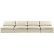 Meridian Furniture Comfy Cream Vegan Leather 4-Pc. Modular Sofa