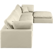 Meridian Furniture Comfy Cream Vegan Leather 5-Pc. Modular Sectional