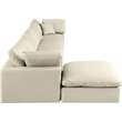 Meridian Furniture Comfy Cream Vegan Leather 5-Pc. Modular Sectional